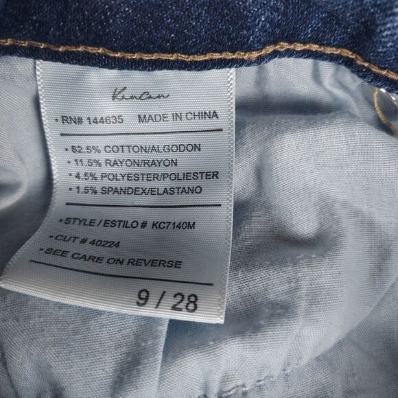 KanCan Women’s Jeans 9/28 Blue High Rise Skinny Raw Hem Ankle Slit KC7140M - Picture 10 of 11